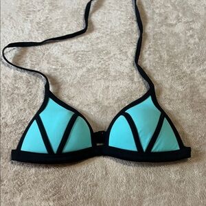 Zara Black and White Triangle Bikini Top